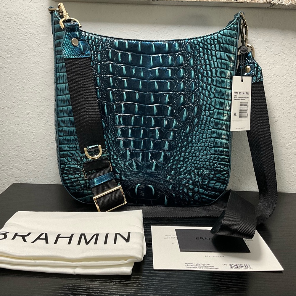Brahmin Leia BLUE PATINA MELBOURNE W/Eye NWT - Picture 3 of 9